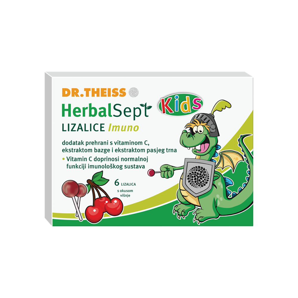 Dr. Theiss Herbalsept Kids Lizalice Imuno - višnja 6 komada