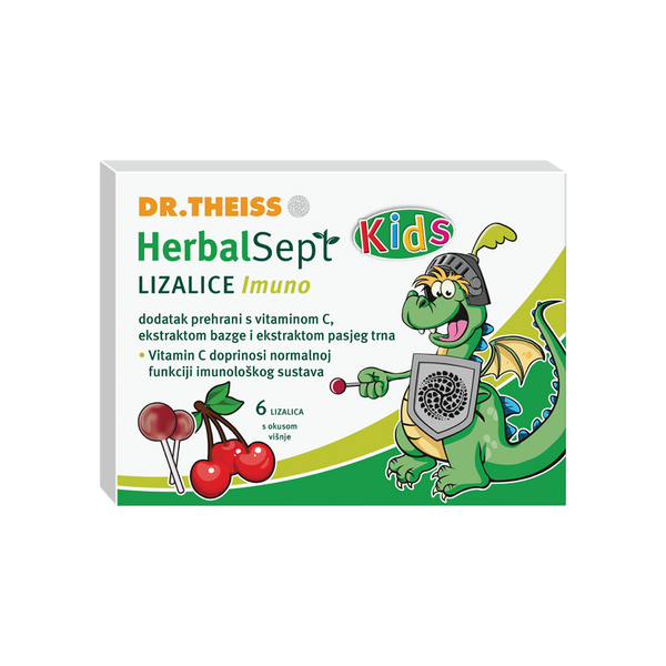 Dr. Theiss Herbalsept Kids Lizalice Imuno - višnja 6 komada