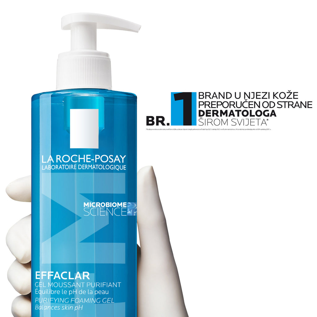 La Roche-Posay EFFACLAR Pjenušavi gel za čišćenje masne, osjetljive kože sklone aknama 200 ml