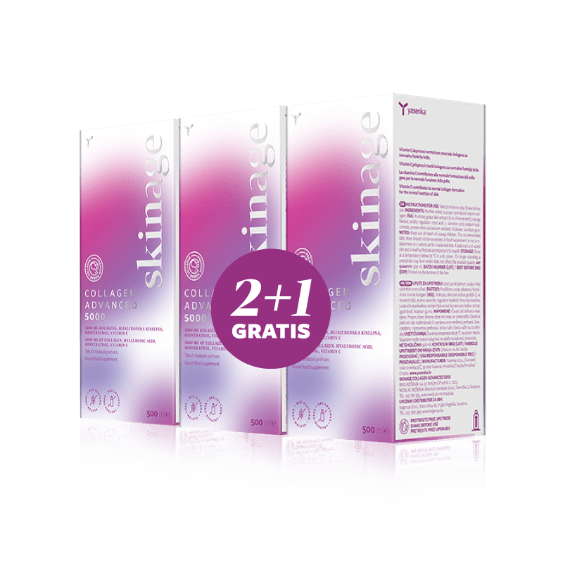 Yasenka Skinage COLLAGEN ADVANCED 5000, 500 ml 2+1 GRATIS