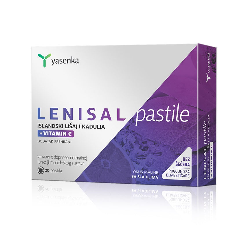 Yasenka Lenisal pastile islandski lišaj, kadulja i vitamin C 20 pastila