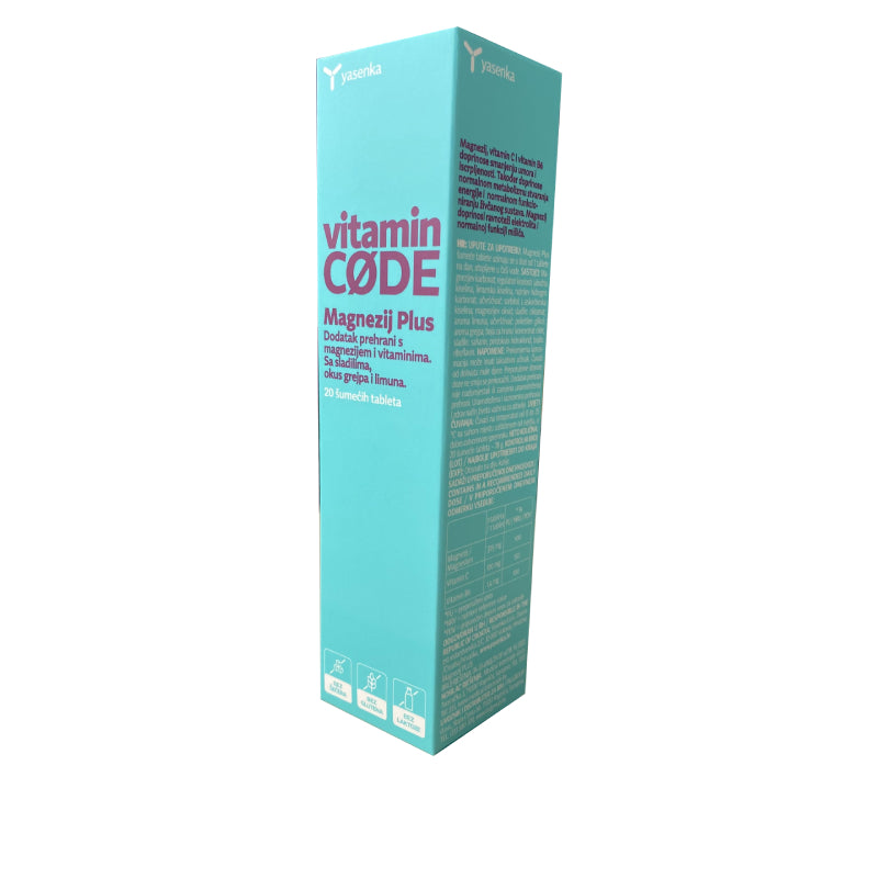 Yasenka Vitamin CODE Magnezij Plus 20 šumećih tableta