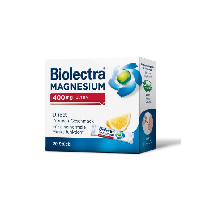 Biolectra Magnezij 400 mg Ultra Direkt-okus limuna 20 vrećica