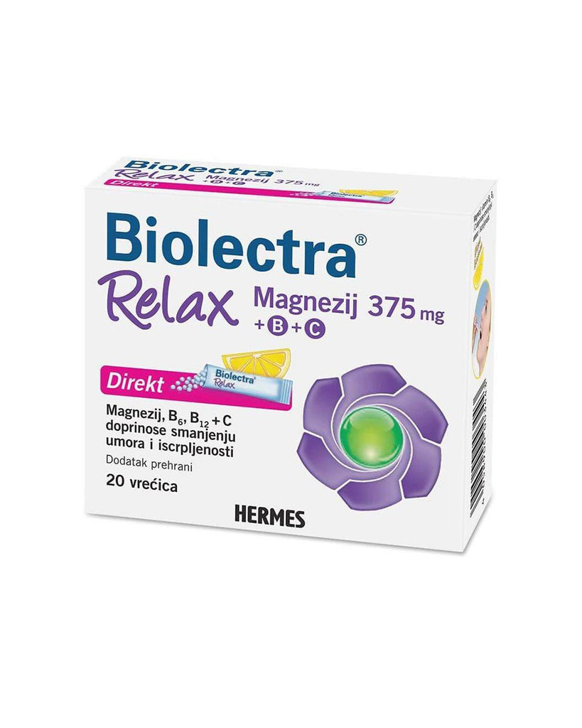 Biolectra Relax Magnezij 375 mg+B+C Direkt 20 vrećica