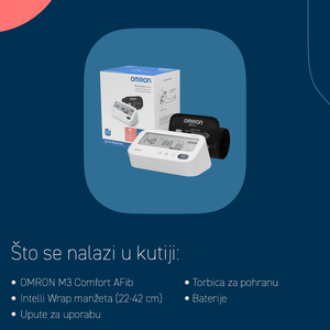 Omron M3 Comfort AFib tlakomjer za nadlakticu sa adapterom