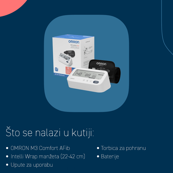Omron M3 Comfort AFib tlakomjer za nadlakticu sa adapterom