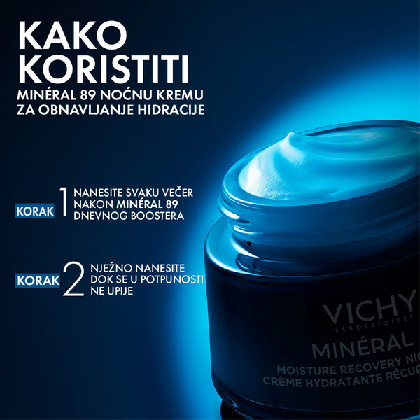 Vichy Mineral 89 Noćna krema za obnavljanje hidratacije 50 ml