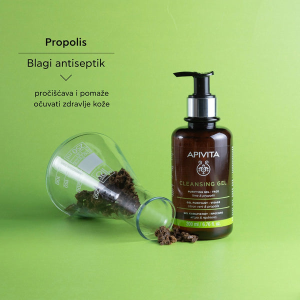 Apivita gel za umivanje lica masna/mješovita koža 200 ml