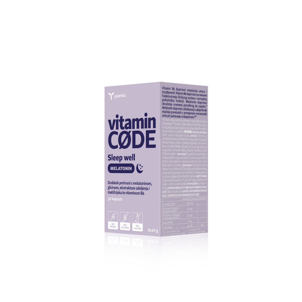 Yasenka Vitamin CODE Sleep Well Melatonin 30 kapsula