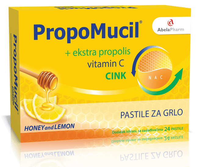 Abela Pharm PropoMucil pastile limun i med 24 pastile