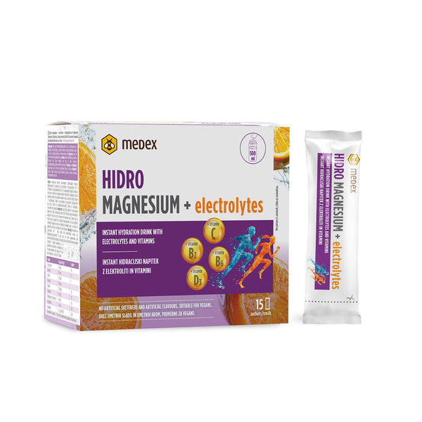 Medex Magnezij Hidro s elektrolitima 15x10g, dodatak prehrani