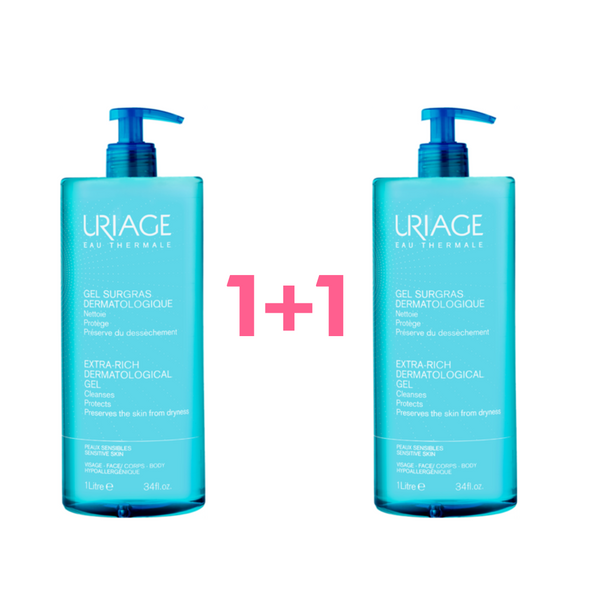 Uriage Ekstra-bogati dermatološki gel za tuširanje 1000 ml 1+1 GRATIS