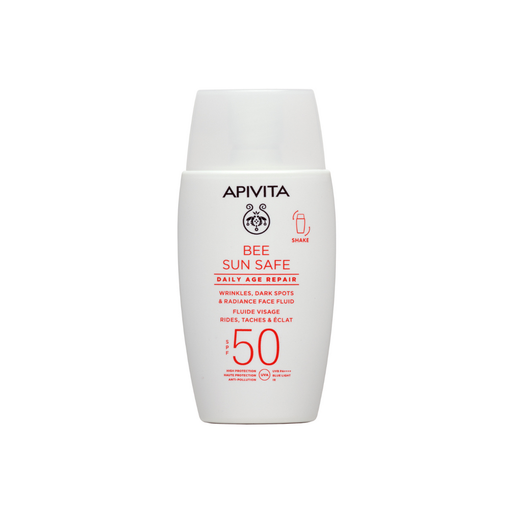 Apivita Bee Sun Safe fluid za lice protiv mrlja i starenja SPF50 50 ml