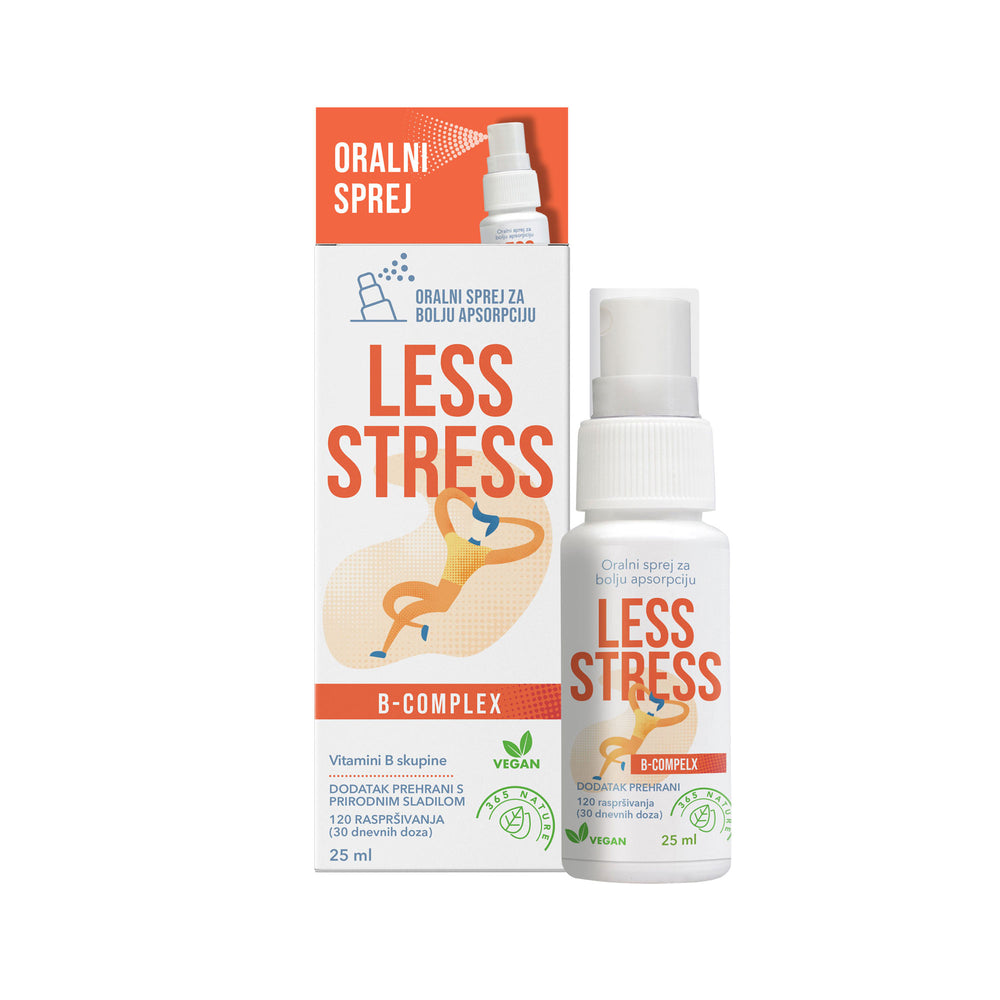 Biovega B-complex less stress u spreju 25ml, dodatak prehrani