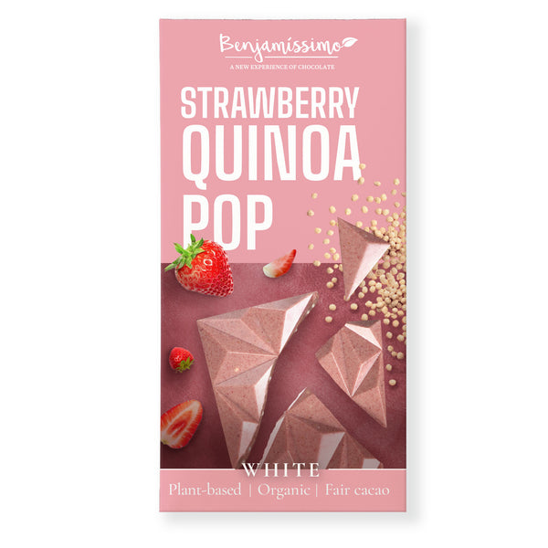 Biovega Bijela čokolada s jagodom i kvinojom 60 g