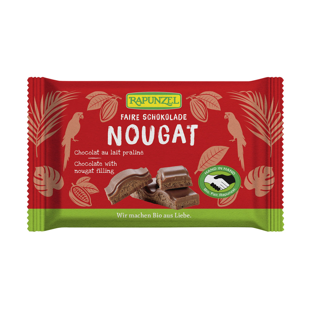 Biovega Mliječna čokolada s nougat kremom 100 g