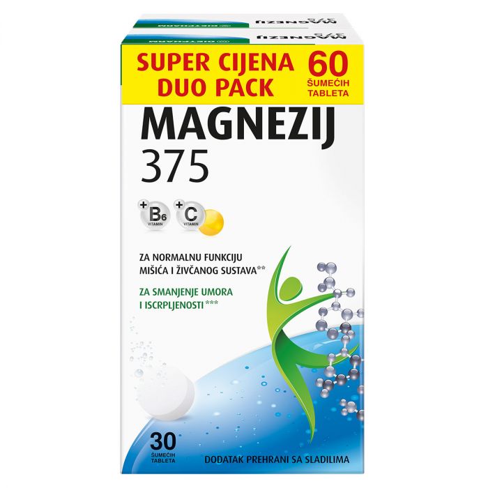 Dietpharm Magnezij 375 šumeće tablete 2x30 kom