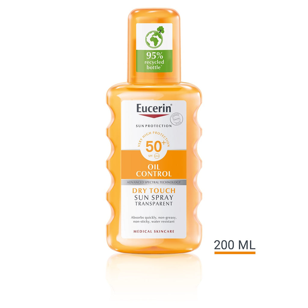 Eucerin Oil Control Transparent sprej za zaštitu od sunca SPF 50+ 200 ml