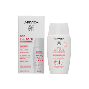 Apivita Bee Sun Safe fluid za lice protiv mrlja i starenja SPF50 50 ml