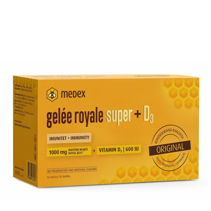 Medex Gelée royale super 1000 mg + Vitamin D 16 x 9 ml, dodatak prehrani