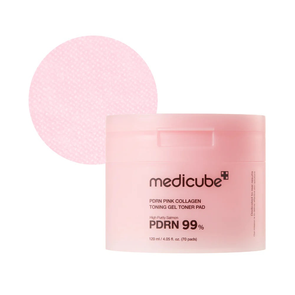 Medicube PDRN Pink Collagen Toning Gel Toner Pad 120 ml (70 blazinica)