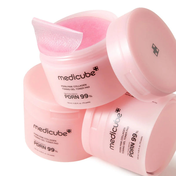 Medicube PDRN Pink Collagen Toning Gel Toner Pad 120 ml (70 blazinica)