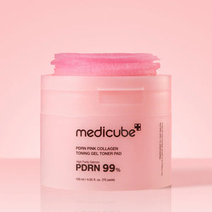 Medicube PDRN Pink Collagen Toning Gel Toner Pad 120 ml (70 blazinica)