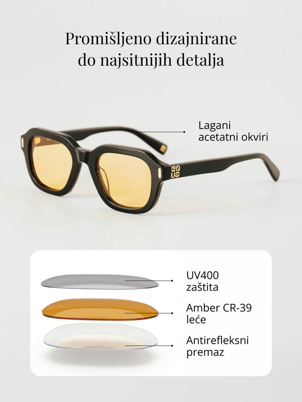 EQUA The Editor naočale za plavo svjetlo i UV Black
