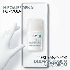 VICHY DÉODORANT Roll-on dezodorans za regulaciju znojenja do 48h za osjetljivu i depiliranu kožu 50 ml PROMO 50 ml