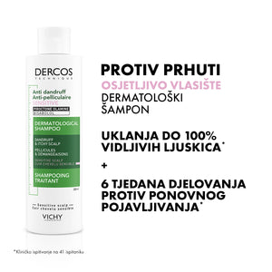 Vichy Dercos Šampon protiv prhuti za osjetljivo vlasište bez sulfata 200 ml