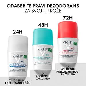 VICHY DÉODORANT Anti-stres roll-on dezodorans protiv prekomjernog znojenja do 72h 50 ml