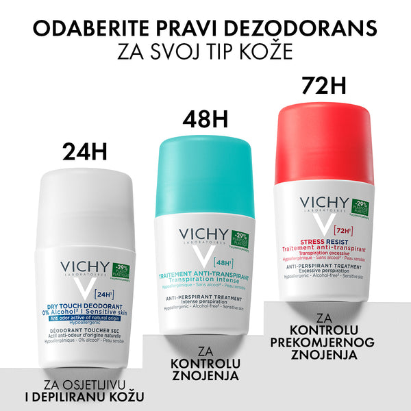 VICHY DÉODORANT Anti-stres roll-on dezodorans protiv prekomjernog znojenja do 72h 50 ml