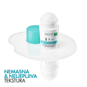 VICHY DÉODORANT Roll-on dezodorans za regulaciju prekomjernog znojenja do 48h bez bijelih tragova i žutih fleka 50 ml