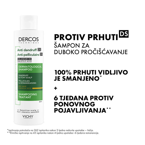Vichy Dercos Šampon protiv prhuti za suhu kosu 200 ml