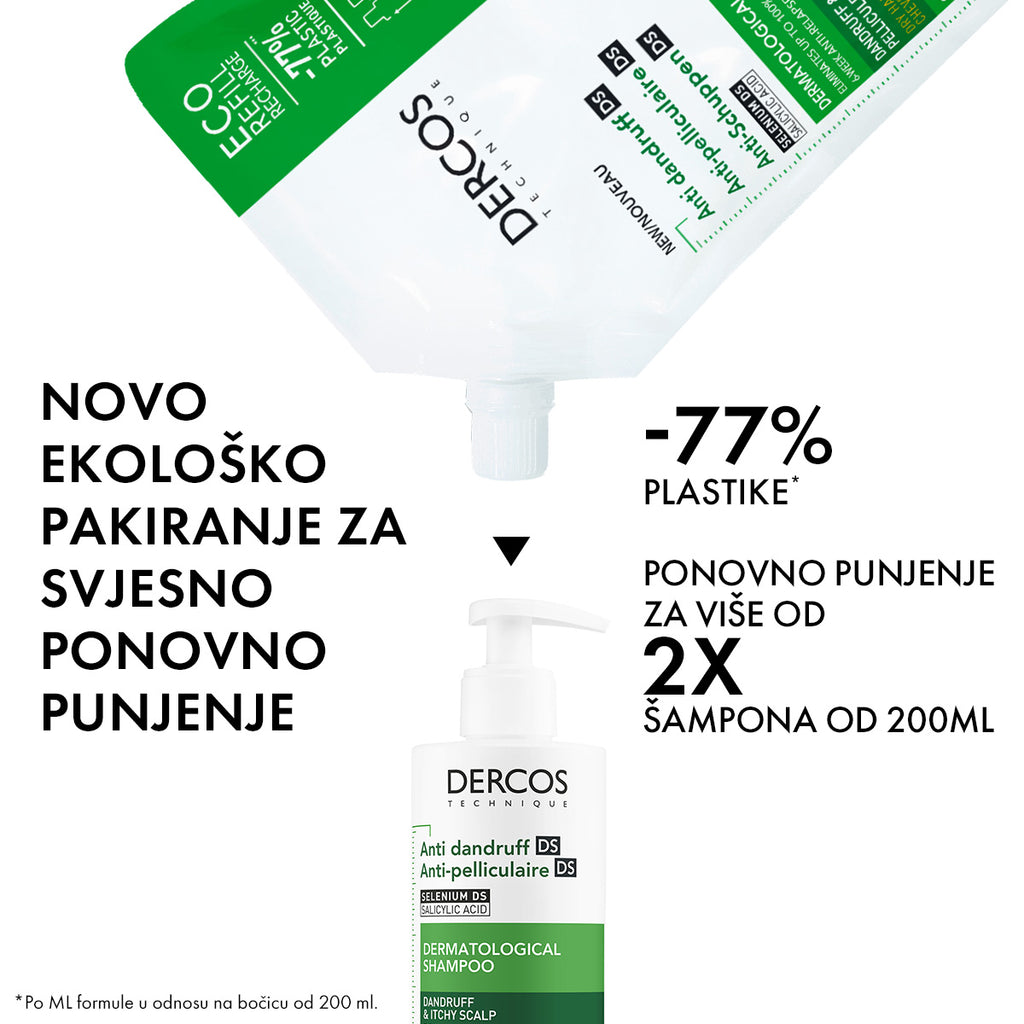 Vichy Dercos šampon protiv prhuti za normalnu ili masnu kosu 390 ml