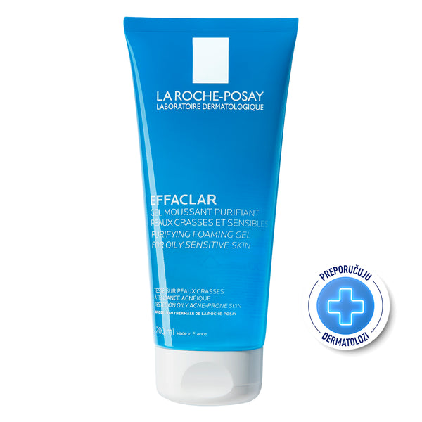 La Roche-Posay EFFACLAR Pjenušavi gel za čišćenje masne, osjetljive kože sklone aknama 200 ml