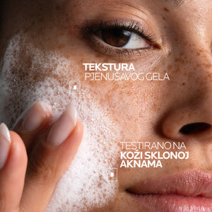 La Roche-Posay EFFACLAR Pjenušavi gel za čišćenje masne, osjetljive kože sklone aknama 200 ml
