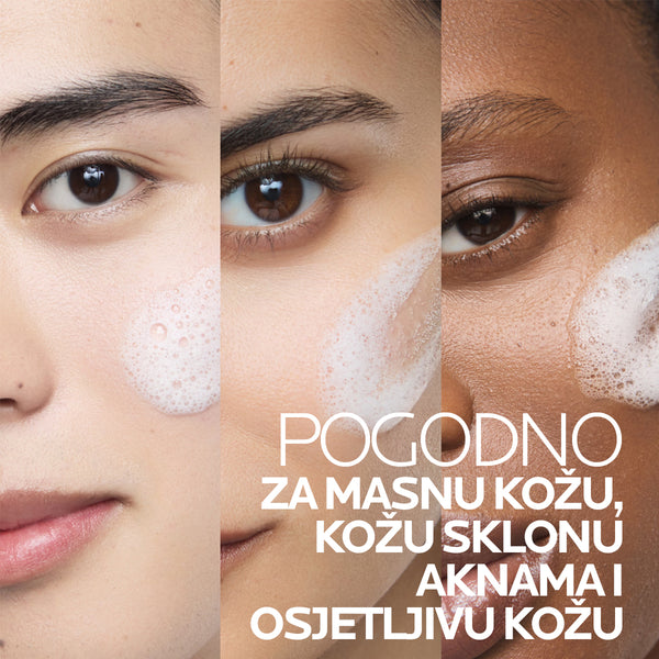 La Roche-Posay EFFACLAR Pjenušavi gel za čišćenje masne, osjetljive kože sklone aknama 400 ml
