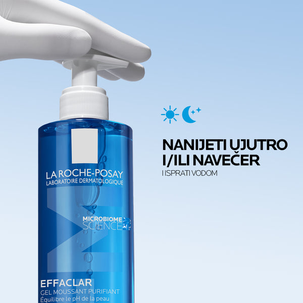 La Roche-Posay EFFACLAR Pjenušavi gel za čišćenje masne, osjetljive kože sklone aknama 200 ml