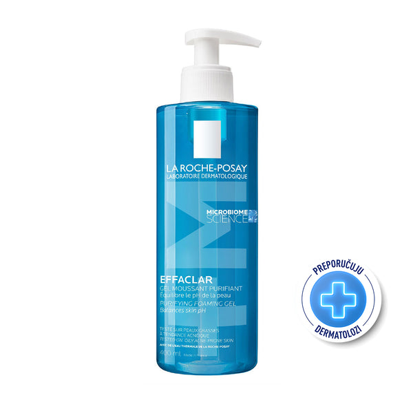 La Roche-Posay EFFACLAR Pjenušavi gel za čišćenje masne, osjetljive kože sklone aknama 400 ml