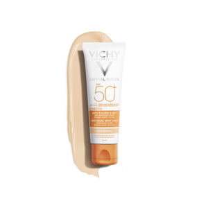 Vichy CAPITAL SOLEIL Obojena zaštitna krema 3u1 SPF50+ protiv tamnih mrlja 50 ml