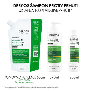 Vichy Dercos šampon protiv prhuti za suhu kosu 390 ml