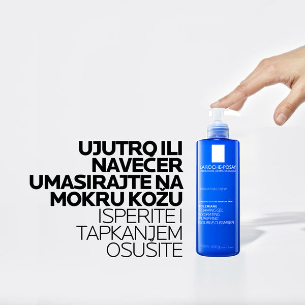 La Roche-Posay Toleriane pjenušavi gel za pranje lica 400 ml