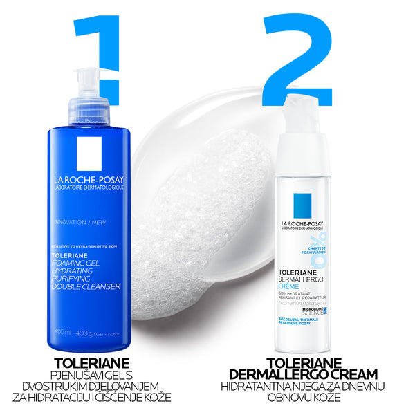 La Roche-Posay Toleriane pjenušavi gel za pranje lica 400 ml