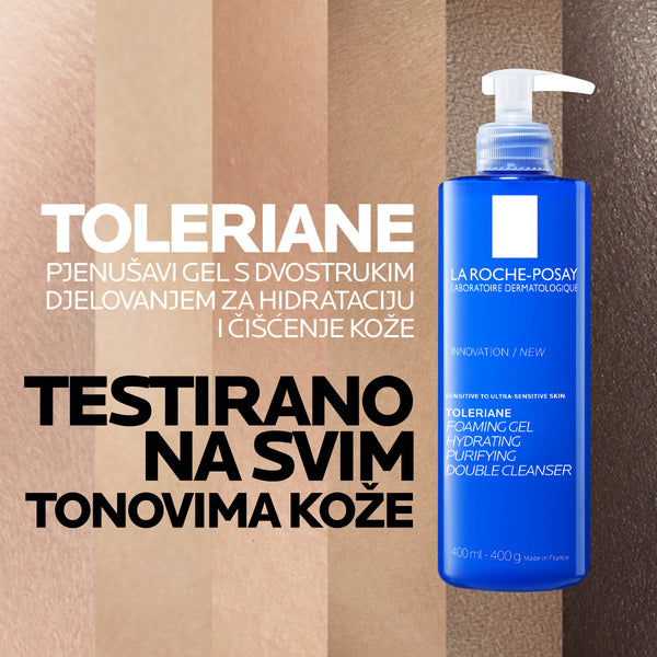 La Roche-Posay Toleriane pjenušavi gel za pranje lica 400 ml