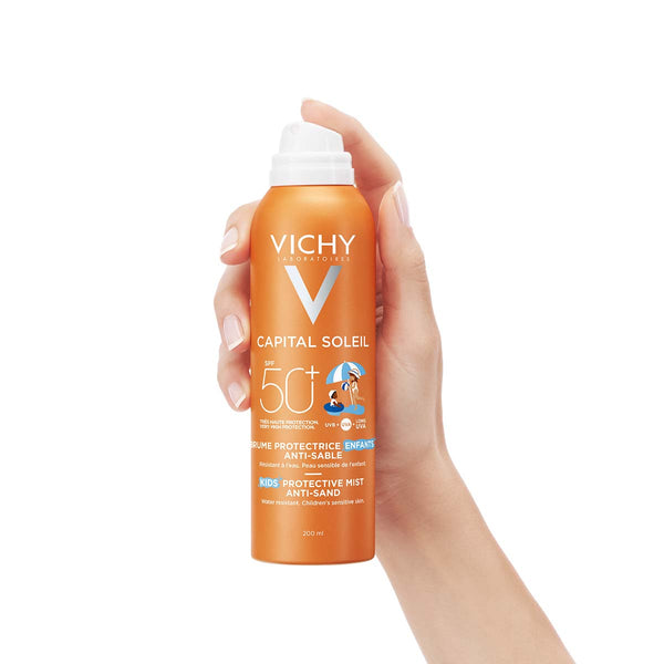 Vichy CAPITAL SOLEIL Dječji sprej protiv priljepljivanja pijeska na kožu SPF50+ 200 ml