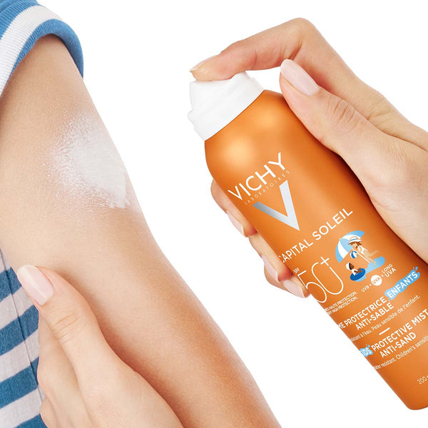 Vichy CAPITAL SOLEIL Dječji sprej protiv priljepljivanja pijeska na kožu SPF50+ 200 ml
