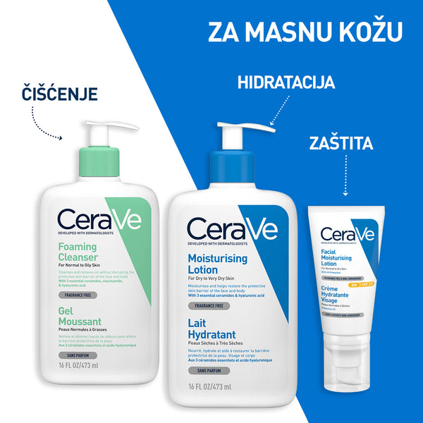 CeraVe Pjenušavi gel za čišćenje za normalnu do masnu kožu 473 ml