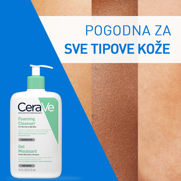 CeraVe Pjenušavi gel za čišćenje za normalnu do masnu kožu 473 ml