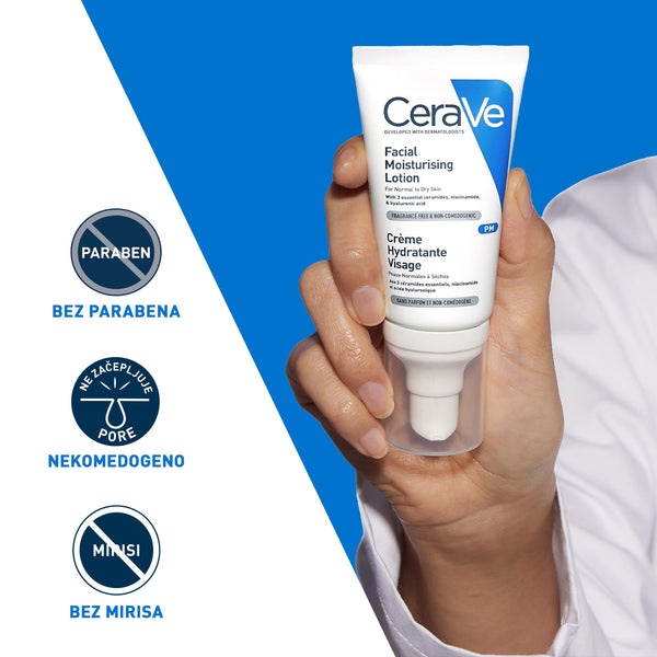 CeraVe Hidratantna njega za lice za normalnu do suhu kožu 52 ml
